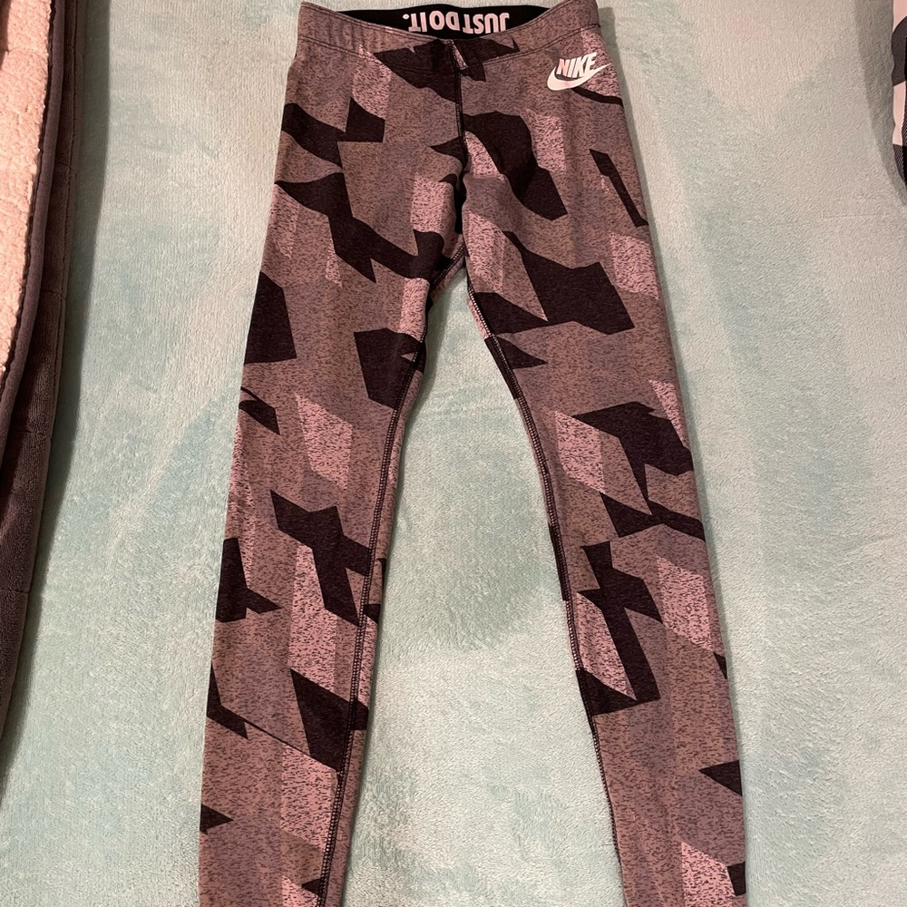 Nike Pro Leggings Black Color Block